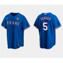 Texas Rangers #5 Corey Seager Royal 2023 World Series Stitched Jersey