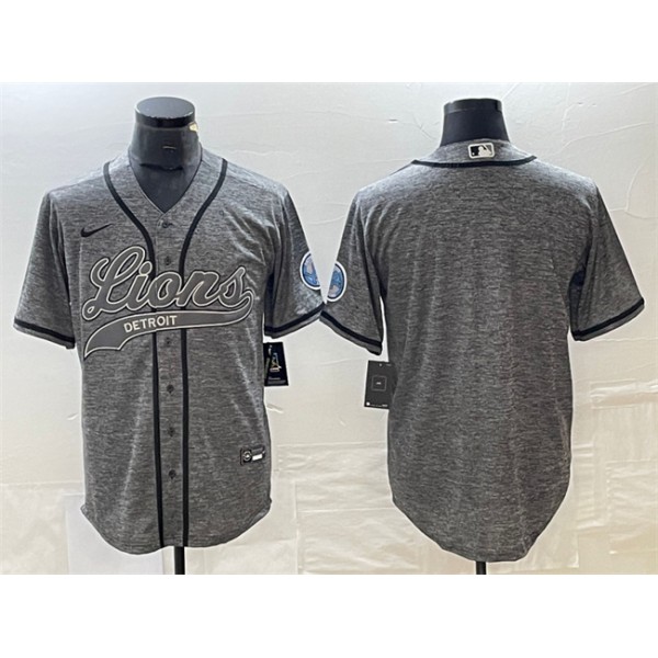 Detroit Lions Blank Gray Cool Base Stitched Jersey