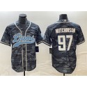 Detroit Lions #97 Aidan Hutchinson Gray Camo Cool Base Stitched Jersey