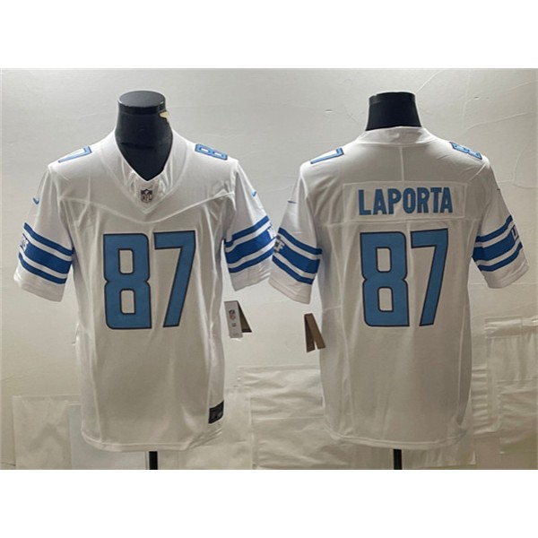 Detroit Lions #87 Sam LaPorta White 2023 F.U.S.E. Vapor Untouchable Limited Stitched Jersey