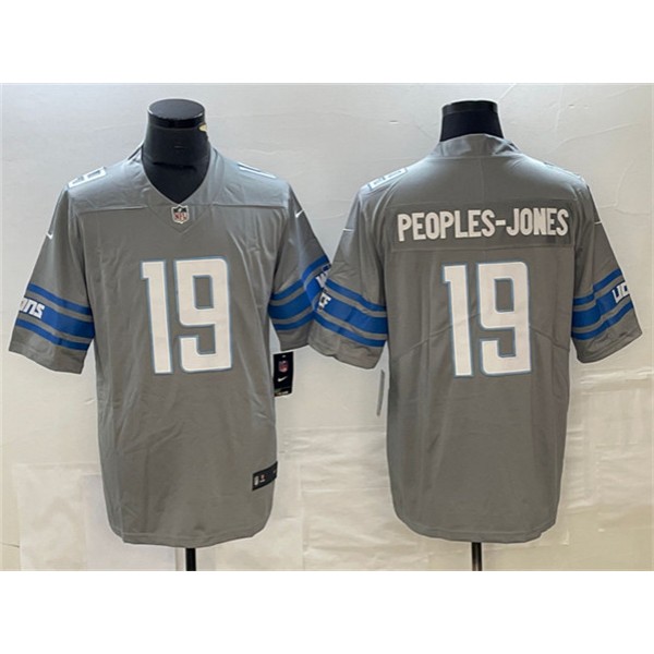 Detroit Lions #19 Donovan Peoples-Jones Gray Vapor Untouchable Limited Stitched Jersey