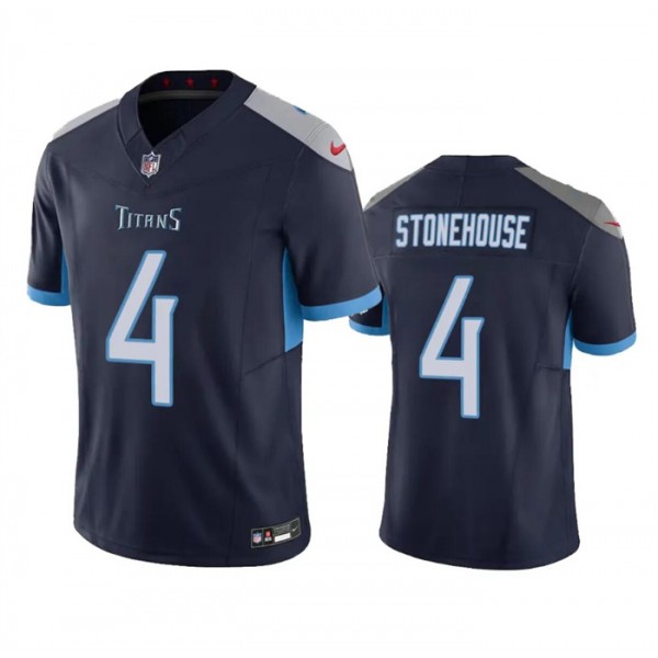 Tennessee Titans #4 Ryan Stonehouse Navy 2023 F.U.S.E. Vapor Limited Stitched Jersey