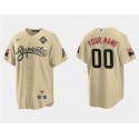 Arizona Diamondbacks Custom Gold 2023 World Series City Connect Cool Base Stitched Jersey