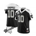 Las Vegas Raiders #10 Jimmy Garoppolo Black White 2023 F.U.S.E Nevada Silver Stat With 4-Star C Patch Stitched Jersey