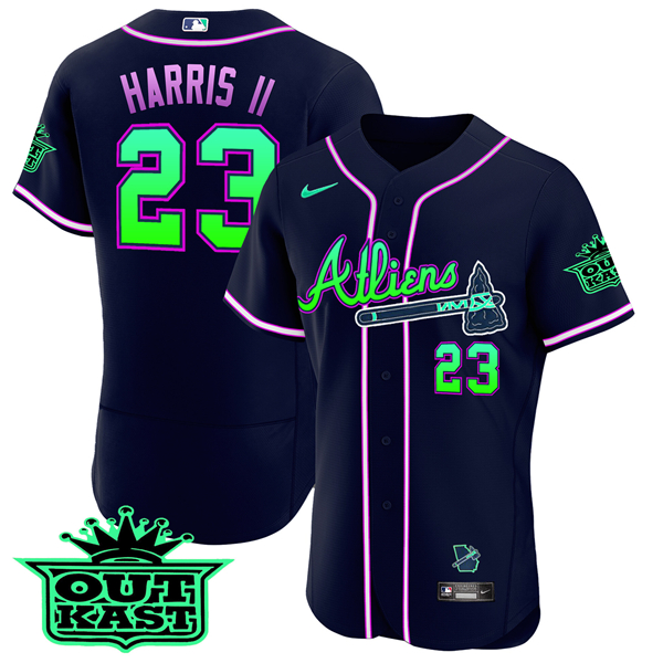 Atlanta Braves #23 Michael Harris II 2023 Galaxy Flex Base Stitched Jersey