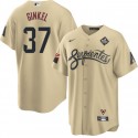 Arizona Diamondbacks #37 Kevin Ginkel Gold 2023 World Series City Connect Cool Base Stitched Jersey