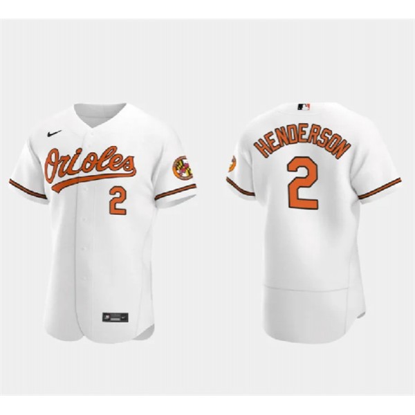 Baltimore Orioles #2 Gunnar Henderson White Flex Base Stitched Jersey