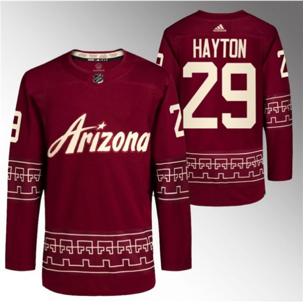 Arizona Coyotes #29 Barrett Hayton Garnet Alternate Pro Jersey