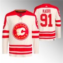 Calgary Flames #91 Nazem Kadri 2023 Cream Classic Primegreen Stitched Jersey