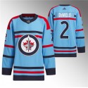 Winnipeg Jets #2 Dylan DeMelo Light Blue Anniversary Primegreen Stitched Jersey