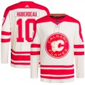Calgary Flames #10 Jonathan Huberdeau 2023 Cream Classic Primegreen Stitched Jersey