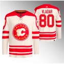 Calgary Flames #80 Daniel Vladar 2023 Cream Classic Primegreen Stitched Jersey