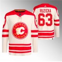 Calgary Flames #63 Adam Ruzicka 2023 Cream Classic Primegreen Stitched Jersey