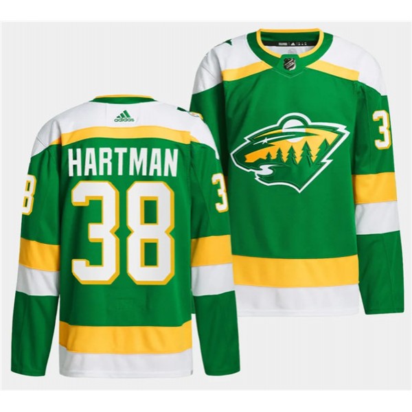 Minnesota Wild #38 Ryan Hartman Green 2023-24 Stitched Jersey