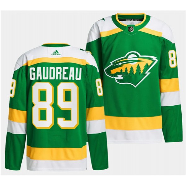 Minnesota Wild #89 Frederick Gaudreau Green 2023-24 Stitched Jersey