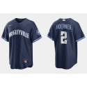 Chicago Cubs #2 Nico Hoerner Navy City Connect Cool Base Stitched Jersey