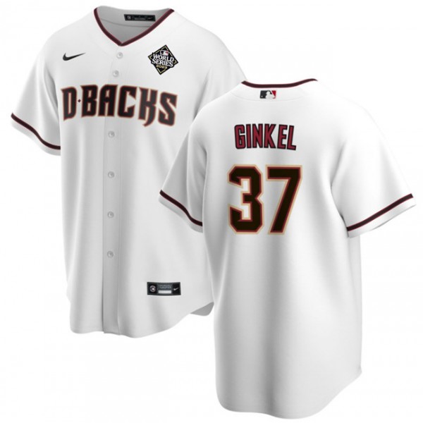 Arizona Diamondbacks #37 Kevin Ginkel White 2023 World Series Cool Base Stitched Jersey