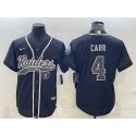Las Vegas Raiders #4 Derek Carr Black Reflective With Patch Cool Base Stitched Jersey