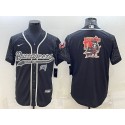 Tampa Bay Buccaneers Black Reflective Team Big Logo With Patch Cool Base Stitched Jersey