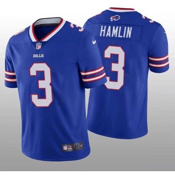 Buffalo Bills #3 Damar Hamlin Blue Vapor Untouchable Limited Stitched Jersey