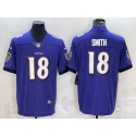 Baltimore Ravens #18 Roquan Smith Purple Vapor Untouchable Limited Stitched Jersey