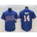 Buffalo Bills #14 Stefon Diggs Royal With Patch Cool Base Stitched Jersey