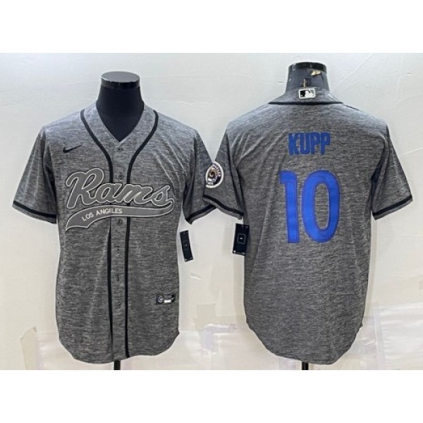 Los Angeles Rams #10 Cooper Kupp Gray With Patch Cool Base Stitched Jersey