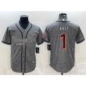 Cincinnati Bengals #1 Ja'Marr Chase Gray With Patch Cool Base Stitched Jersey
