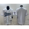 Tennessee Titans Blank White With Patch Cool Base Stitched Jersey