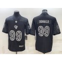 Los Angeles Rams #99 Aaron Donald Black Reflective Limited Stitched Jersey