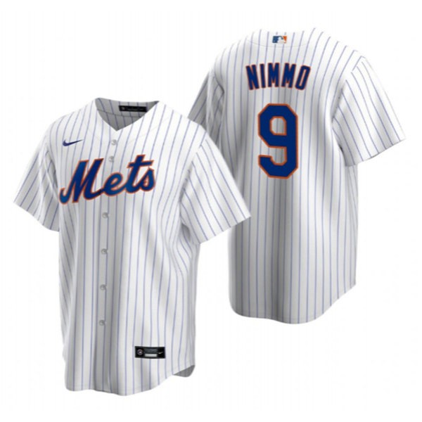 New York Mets #9 Brandon Nimmo White Cool Base Stitched Jersey