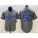 Los Angeles Dodgers #50 Mookie Betts Gray Cool Base Stitched Jersey