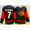 Ottawa Senators #7 Brady Tkachuk Black Stitched Jersey