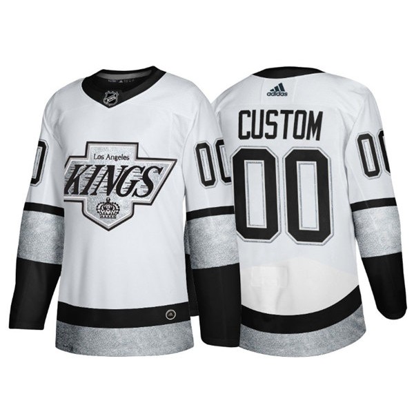 Los Angeles Kings Custom White Throwback Stitched Jersey