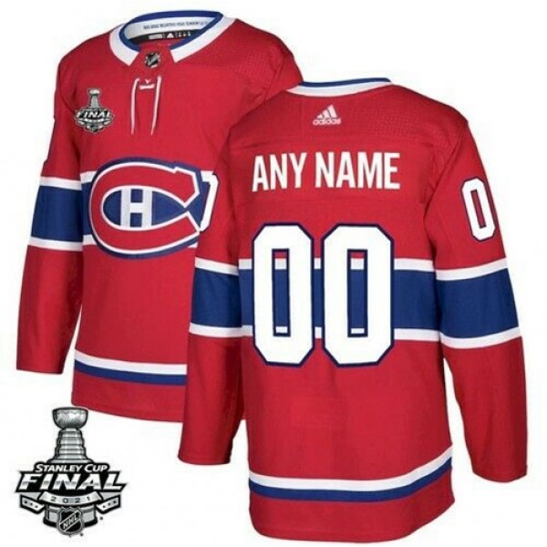 Montreal Canadiens Custom 2021 Red Stanley Cup Finals Stitched Jersey