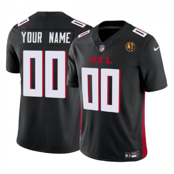 Atlanta Falcons Custom Black 2023 F.U.S.E. With John Madden Patch Vapor Limited Stitched Jersey