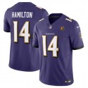Baltimore Ravens #14 Kyle Hamilton Purple 2023 F.U.S.E. With John Madden Patch Vapor Limited Stitched Jersey