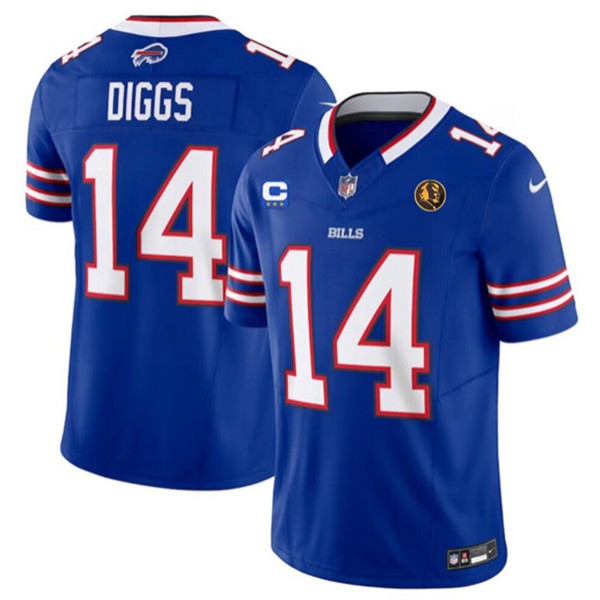 Buffalo Bills #14 Stefon Diggs Blue 2023 F.U.S.E. With 3-Star C Ptach And John Madden Patch Vapor Limited Stitched Jersey