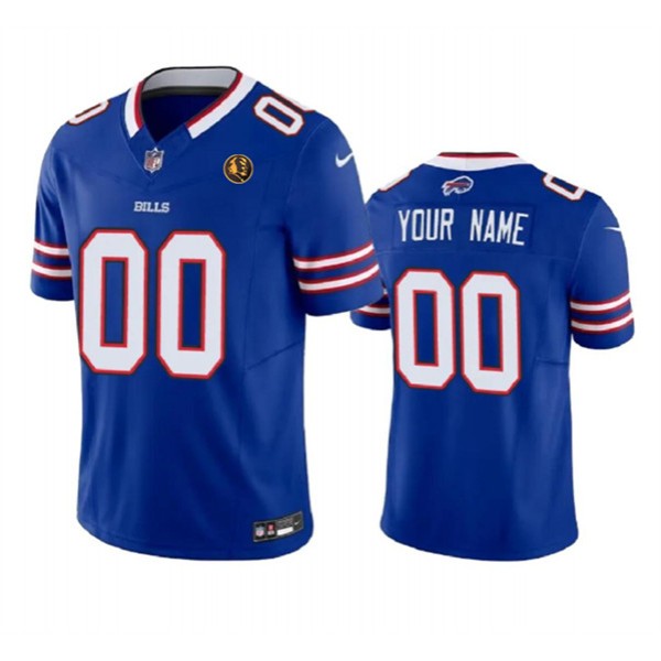 Buffalo Bills Custom Blue 2023 F.U.S.E. With John Madden Patch Vapor Limited Stitched Jersey