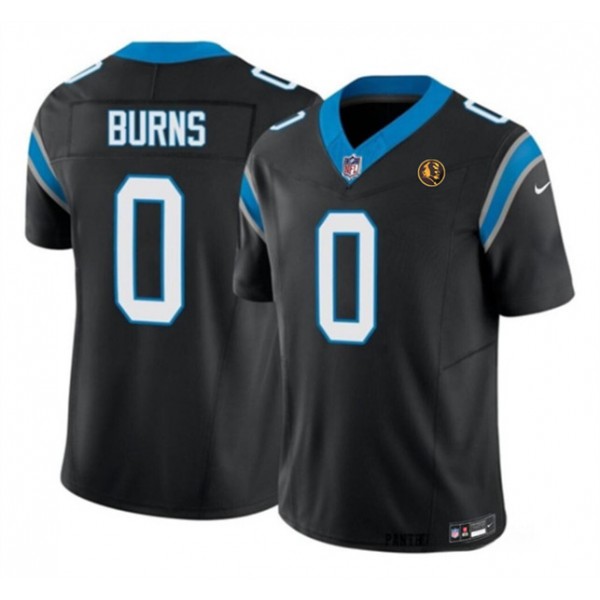 Carolina Panthers #0 Brian Burns Black 2023 F.U.S.E. With John Madden Patch Vapor Limited Stitched Jersey