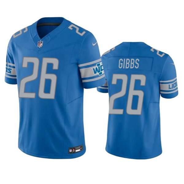 Detroit Lions #26 Jahmyr Gibbs Blue 2023 F.U.S.E. Vapor Untouchable Limited Stitched Jersey