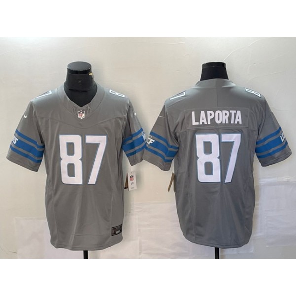 Detroit Lions #87 Sam LaPorta Gray 2023 F.U.S.E. Vapor Untouchable Limited Stitched Jersey