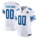 Detroit Lions Custom White 2023 F.U.S.E. With John Madden Patch Vapor Limited Stitched Jersey