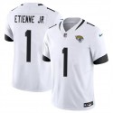 Jacksonville Jaguars #1 Travis Etienne Jr. White 2023 F.U.S.E Vapor Untouchable Limited Stitched Jersey