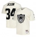 Las Vegas Raiders #34 Bo Jackson Cream Mitchell Ness Stitched Jersey
