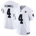 Las Vegas Raiders #4 Aidan O'Connell White 2023 F.U.S.E. With John Madden Patch Vapor Limited Stitched Jersey