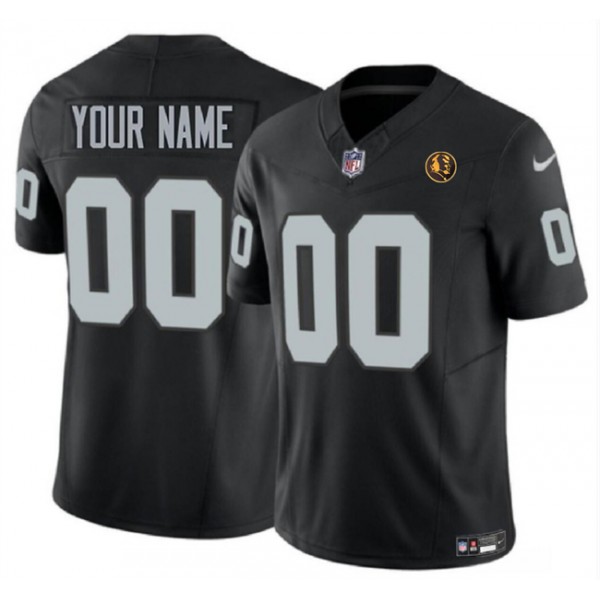 Las Vegas Raiders Custom Black 2023 F.U.S.E. With John Madden Patch Vapor Limited Stitched Jersey