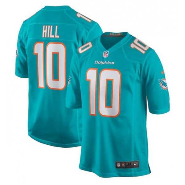 Miami Dolphins #10 Tyreek Hill Aqua Stitched Game Jersey