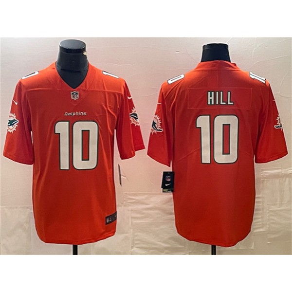 Miami Dolphins #10 Tyreek Hill Orange Vapor Untouchable Limited Stitched Jersey