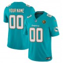 Miami Dolphins Custom Aqua 2023 F.U.S.E. With John Madden Patch Vapor Limited Stitched Jersey